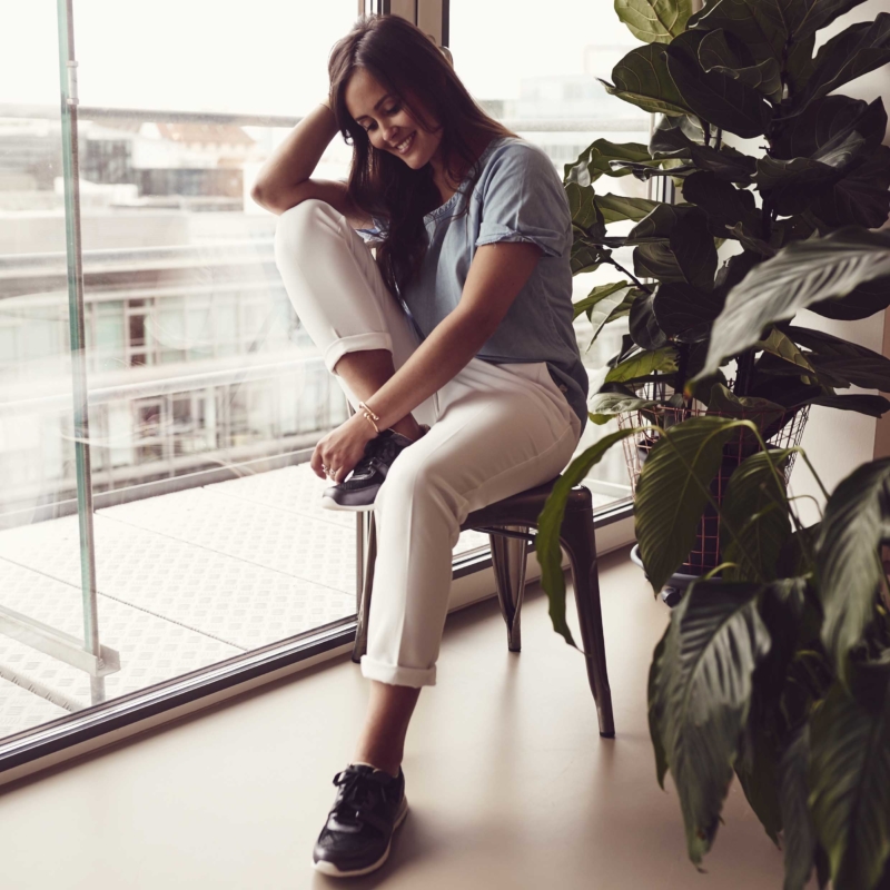 weiße Hose, Denim Shirt