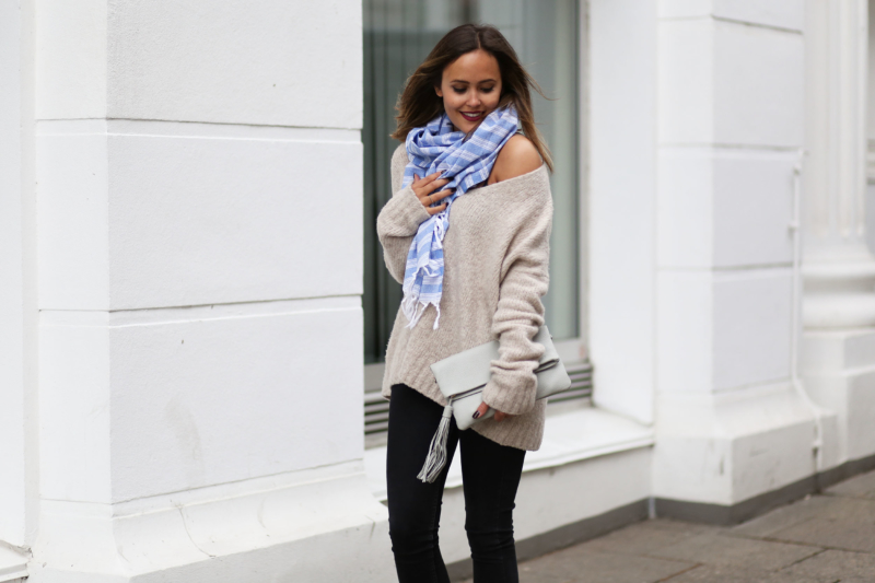 schulterfreier oversize pullover
