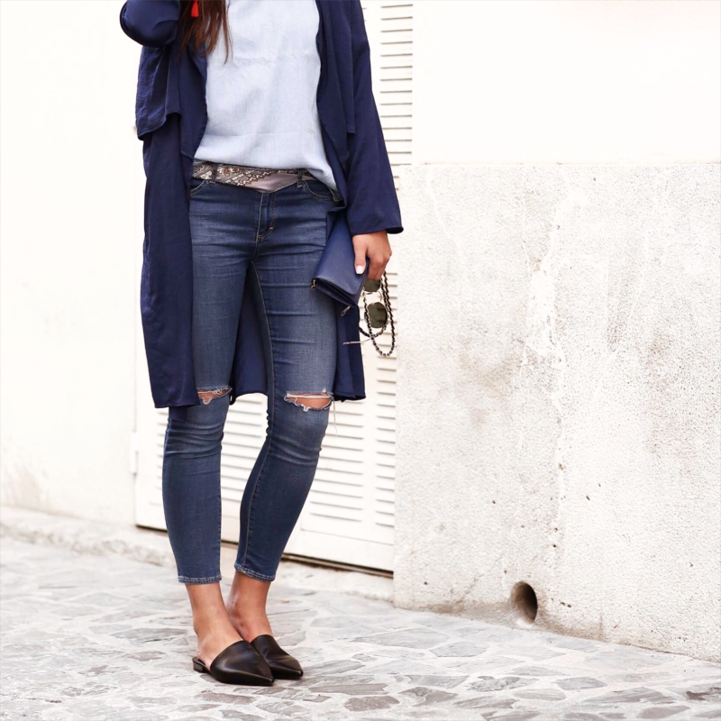 blaue jeans von topshop