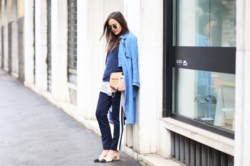 milan denim coat