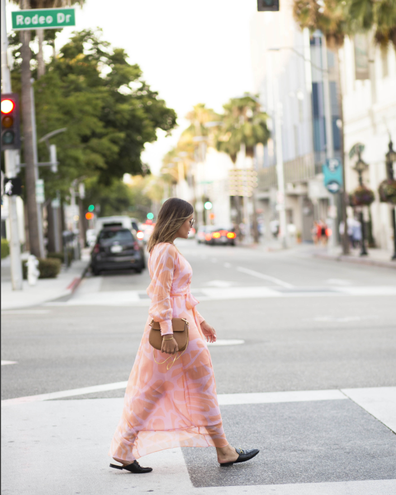 rodeo drive pfirsich pinkes kleid